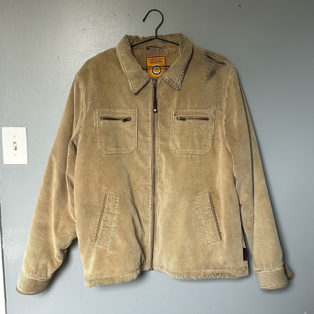 Vintage Tan Distressed Corduroy Coat